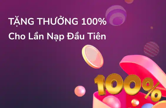 Thưởng 100% cho lần nạp đầu tiên